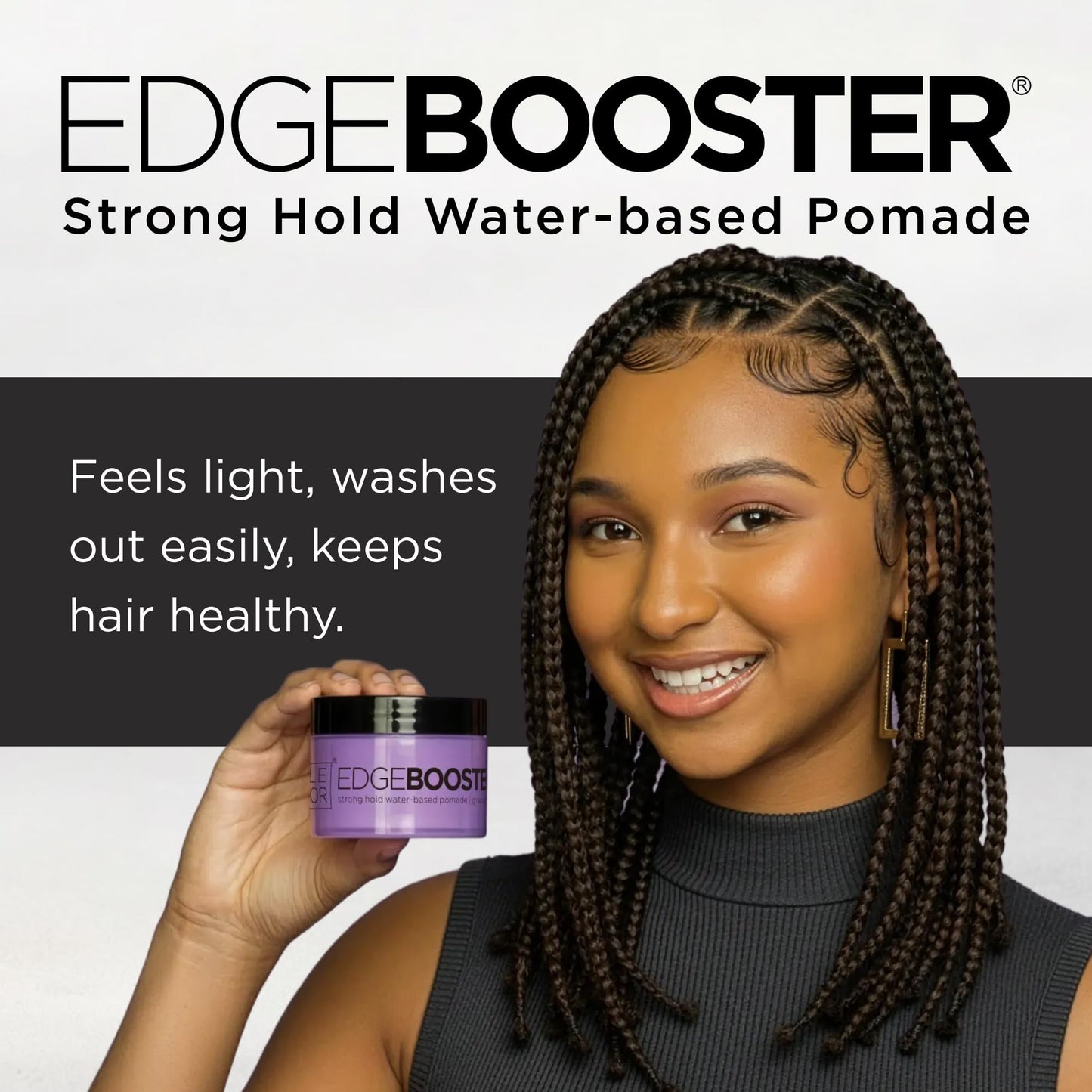 Style Factor Edge Booster Strong Hold Water-Based Pomade | Formulated with Argan Oil for Moisture & High Shine | Long Lasting Edge Control Gel | Lemon Beauty & Personal Care Style Factor