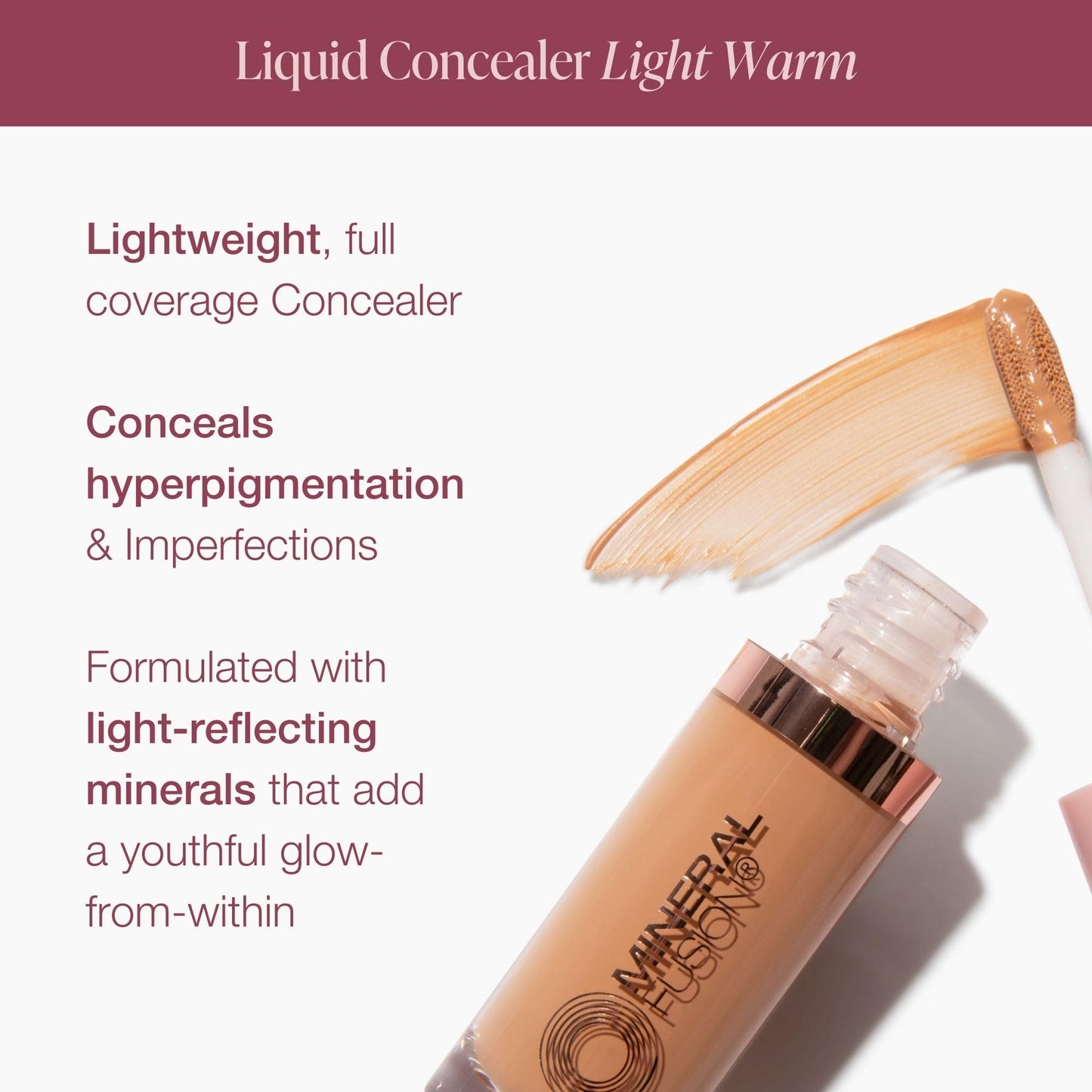 Liquid Concealer Light Warm, 0.24 Fl Oz (Pack of 1) Beauty & Personal Care Mineral Fusion
