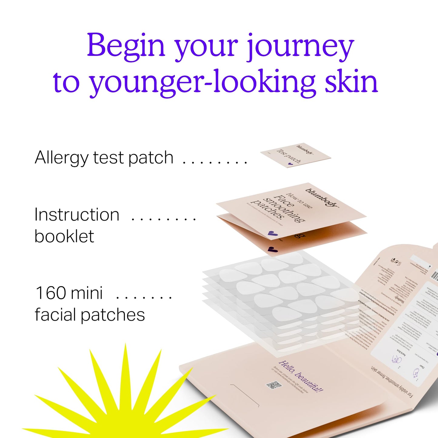 BLUMBODY Face, Forehead Wrinkle Patches - Mini Anti-Wrinkle Facial Patches for Eyes, Mouth, Forehead - Triangle Non-Silicone Face Tape for Elevens Beauty & Personal Care BLUMBODY