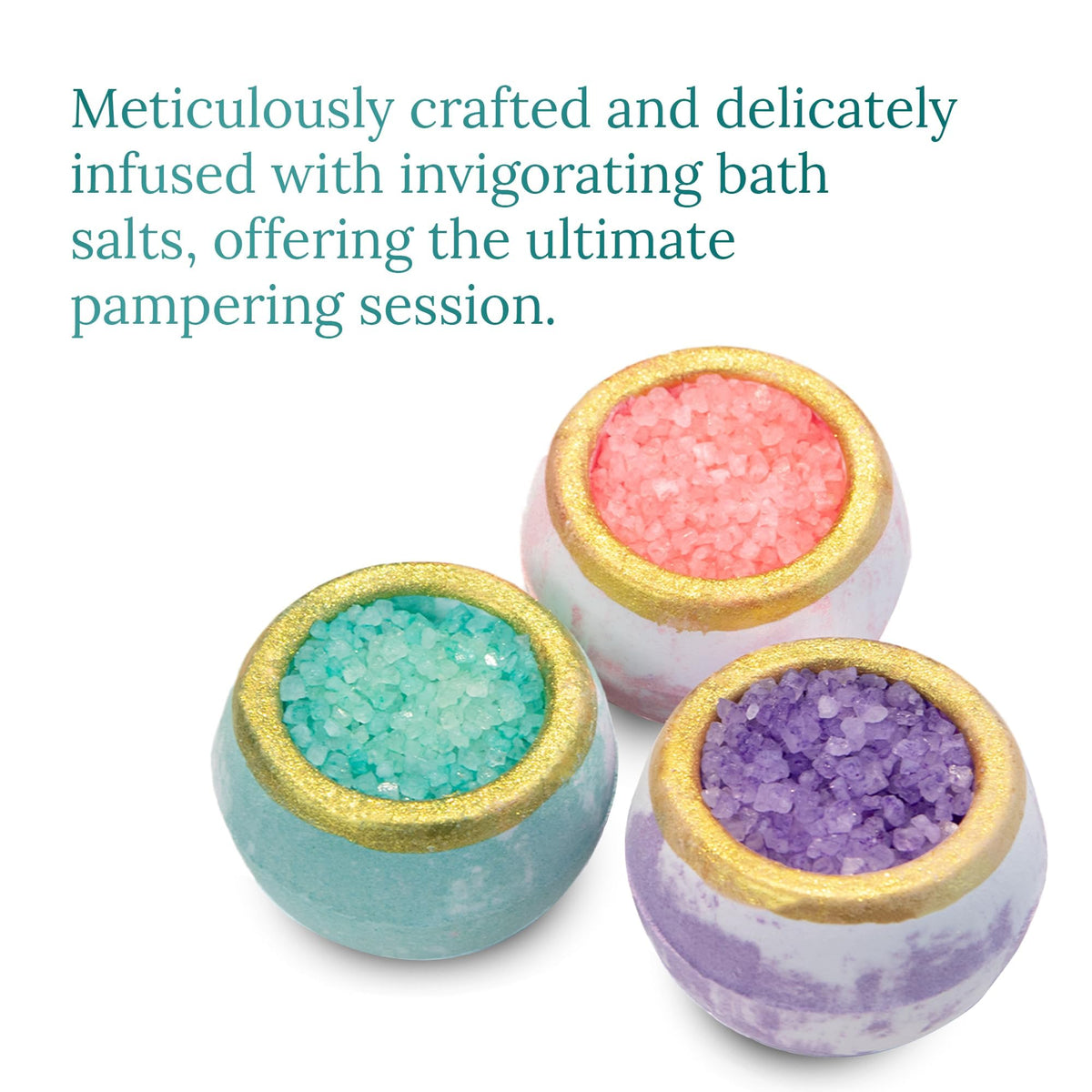 Satavi Naturals Crystal Bath Bombs (6 Pack) Luxurious Aromatherapy Bath Bombs Enriched with Nourishing Bath Salts for Silky Smooth Skin & Pleasantly… Beauty & Personal Care Satavi Naturals