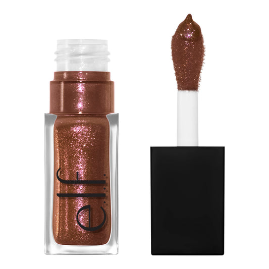 e.l.f. Glow Reviver Lip Oil, Nourishing and Hydrating with High-Shine Glimmer Finish & Sheer Wash Of Color, Minty Scent, Non-Sticky, Vegan Beauty & Personal Care e.l.f.