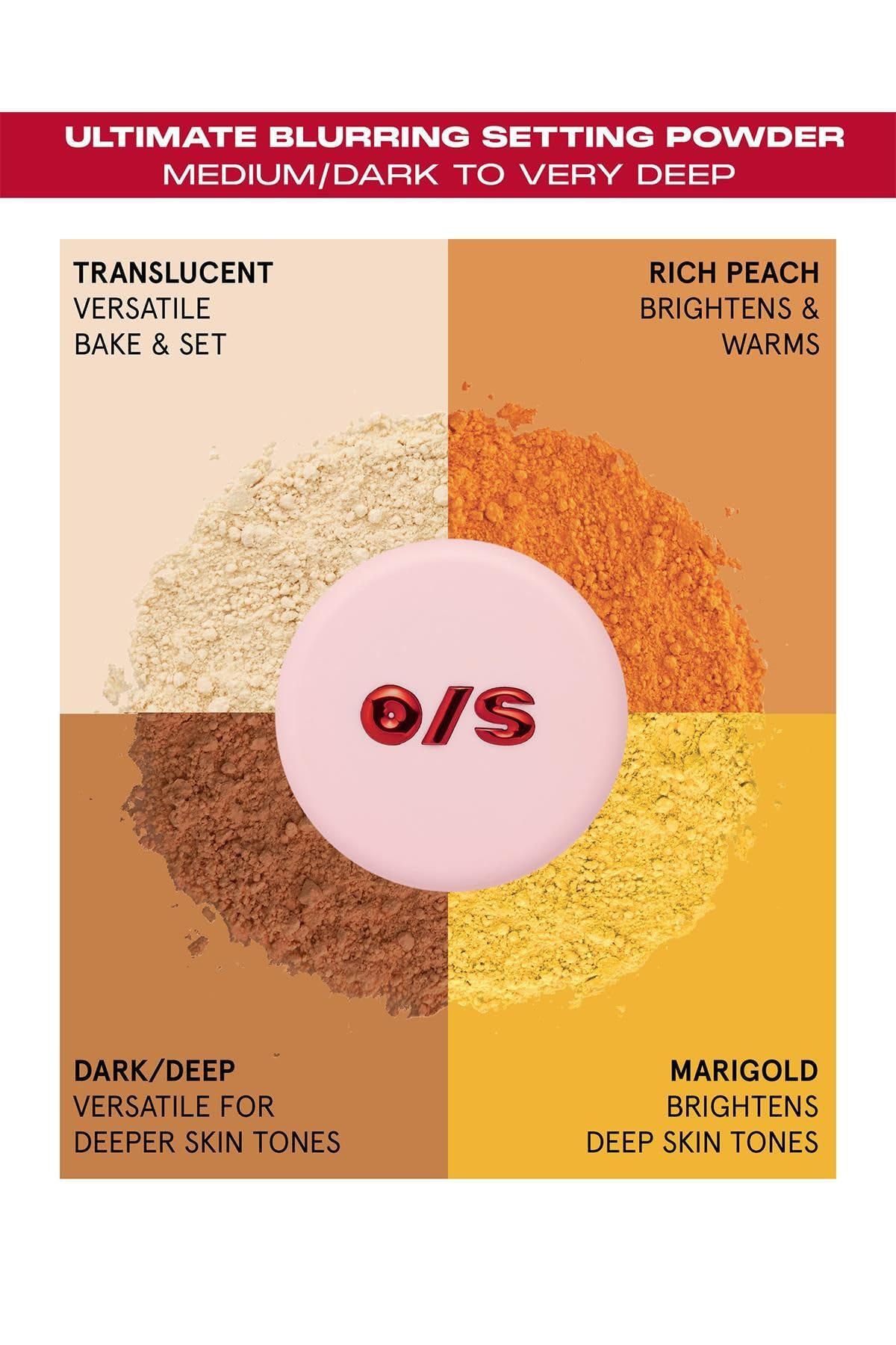 One Size Ultimate Blurring Setting Powder Full Size - Ultra Pink - for Fair to Medium Skin Tones