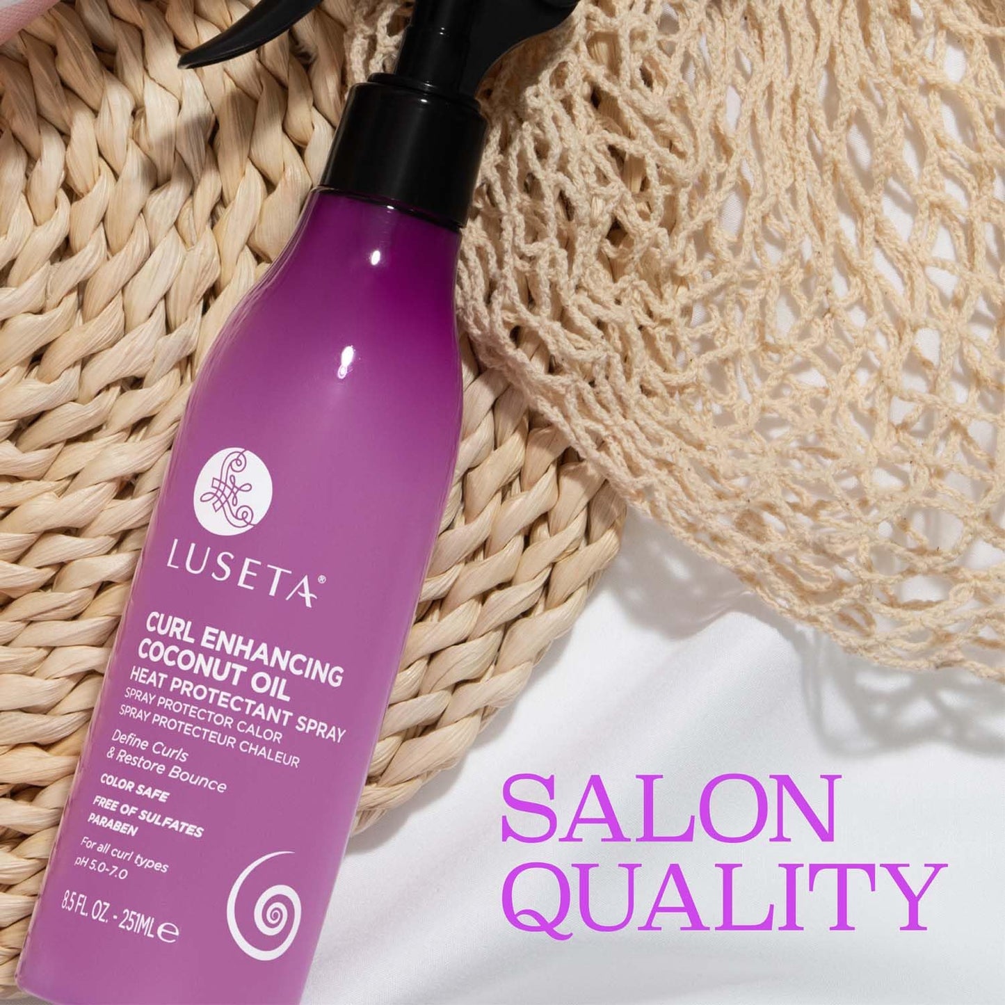 Luseta Curl Enhancing Heat Protectant Spray Define Curls & Resotre Bounce for Curly and Wavy Hair,Protect Hair from Heat Damage,Frizz-Free for Women Beauty & Personal Care L LUSETA