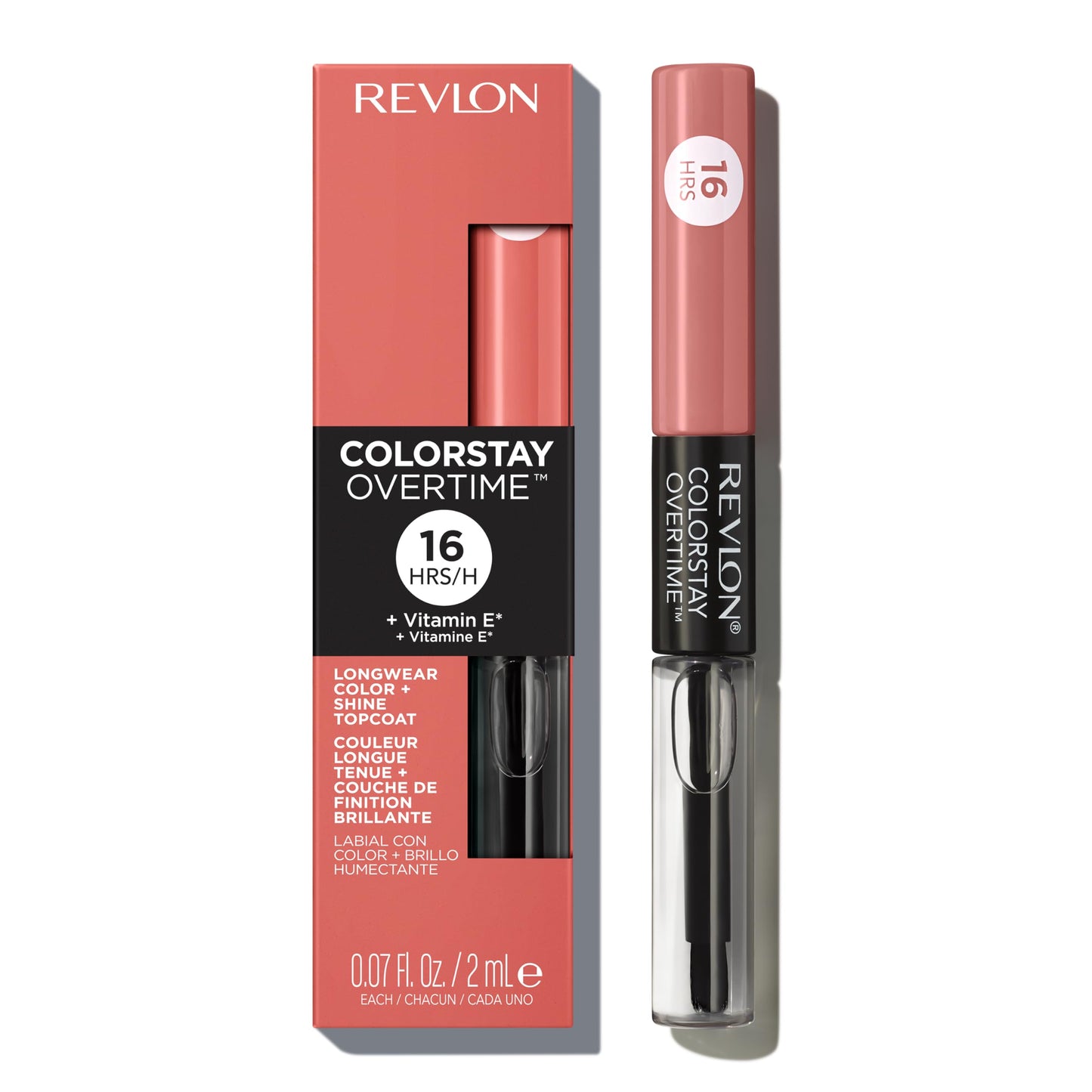 Revlon Liquid Lipstick with Clear Lip Gloss, ColorStay Overtime Lipcolor, Dual Ended with Vitamin E, 510 Boundless Nude, 0.07 Fl Oz Beauty & Personal Care REVLON
