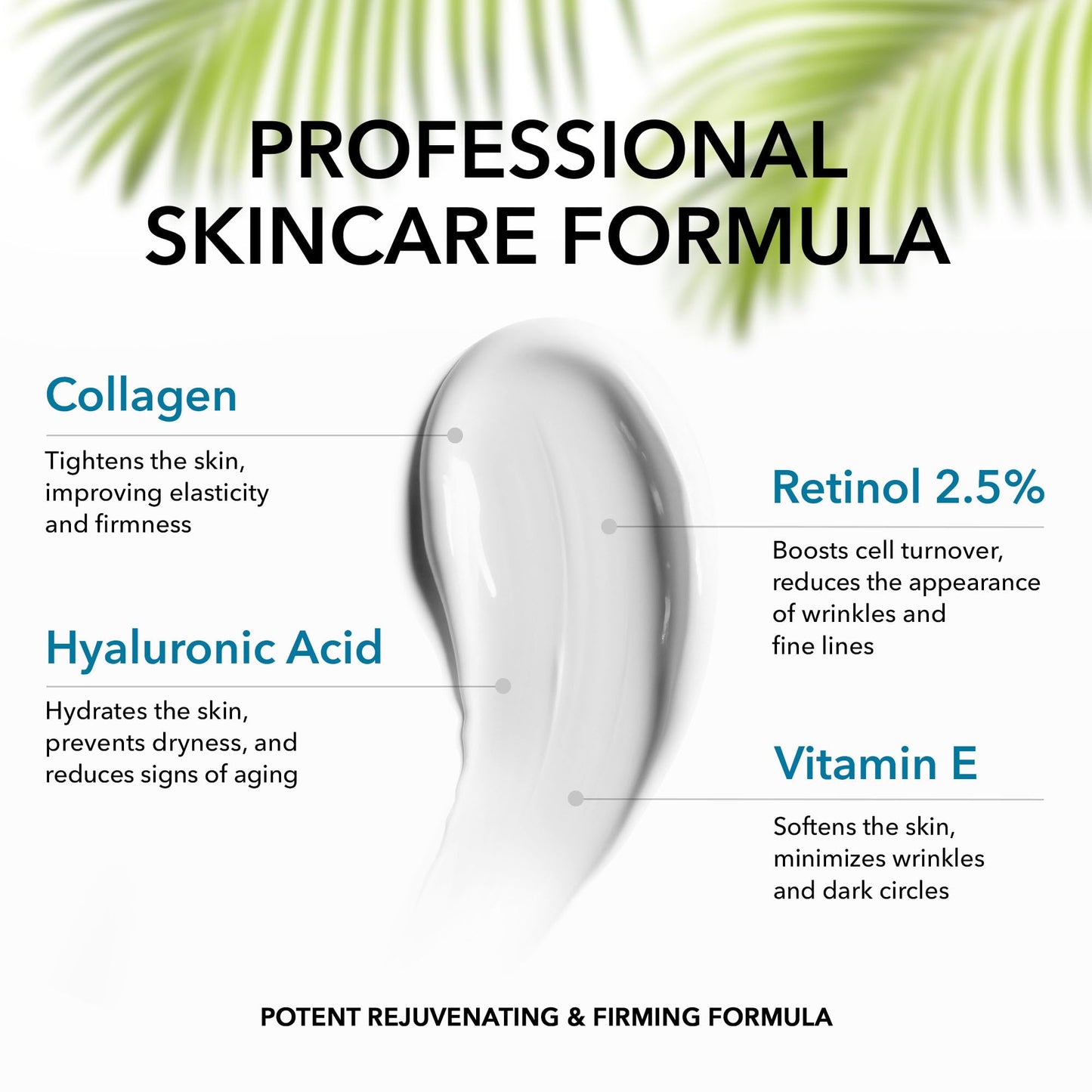 Collagen Cream for Face with Retinol & Hyaluronic Acid - Face Moisturizer for Women & Men - Skin Tightening & Firming - Anti Aging Daily Face Beauty & Personal Care NATURE THEORY