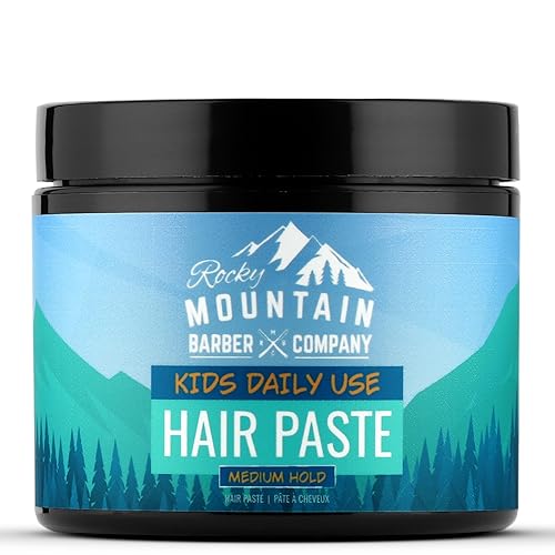 Rocky Mountain Barber Company Kids Hair Styling Paste for Boys - Large 4 oz Tub - Medium Hold Gel for All Hairstyles - Citrus Scent Beauty & Personal Care Rocky Mountain Barber Company