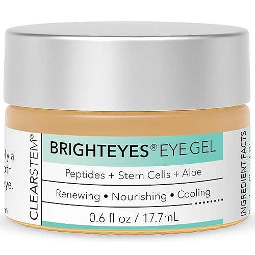 CLEARSTEM - BRIGHTEYES - Eye Gel - Nourishing Eye Cream - Cooling Gel - Stem Cells Blend - Peptides, Collagen, Aloe Vera - Gluten Free - Beauty, Self Beauty & Personal Care CLEARSTEM