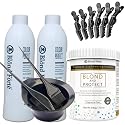 1 Lbs/17 Oz Tub Blond And Protect Premium Hair Lightener 8+ Levels + 13.5 Oz/400 ml Developer Volume & Hair Coloring Brush (Bundle - 5 items) (20 Beauty & Personal Care Blond Forte