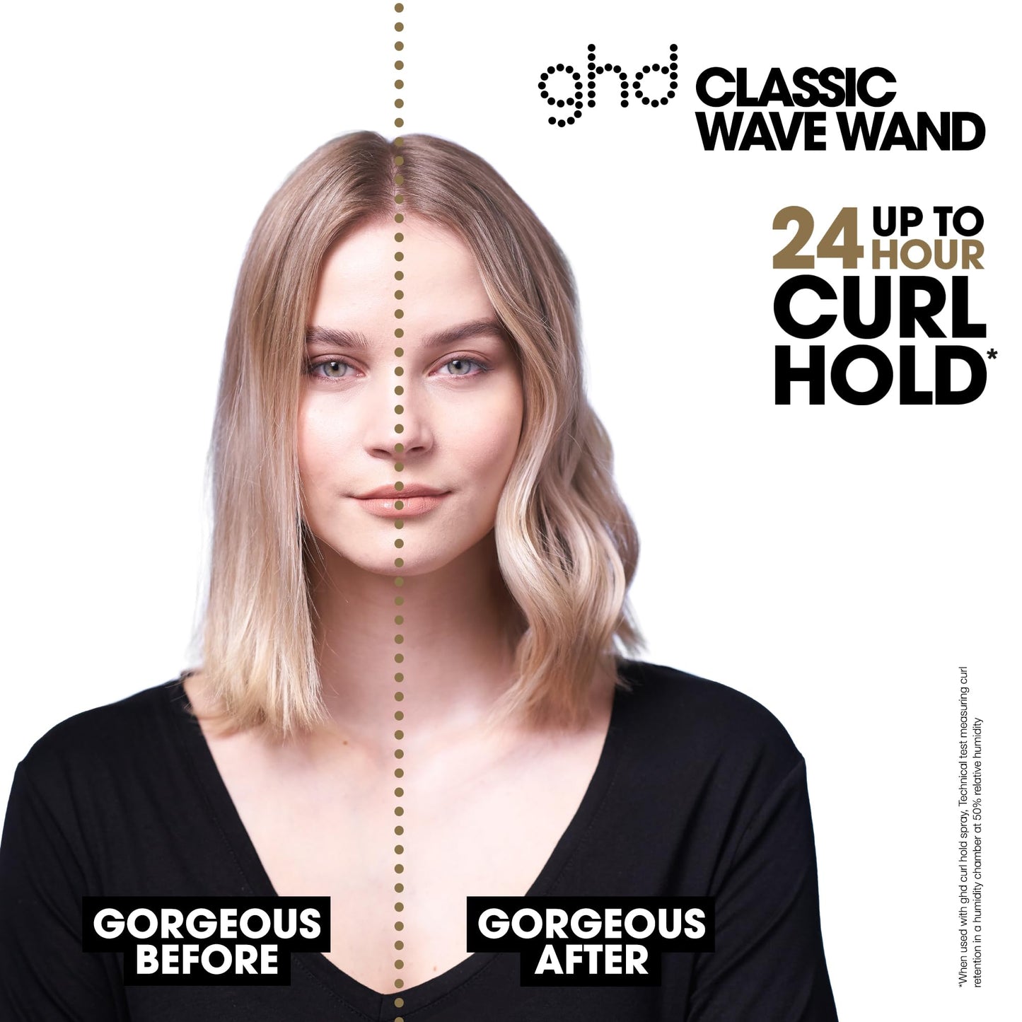 ghd Curve Classic Wave Curling Wand - 0.5” to 1.5” Oval Ceramic Wand for Beachy Waves and Hollywood Curls - 365ºF Safer Hair Styling Technology, Cool Beauty & Personal Care ghd
