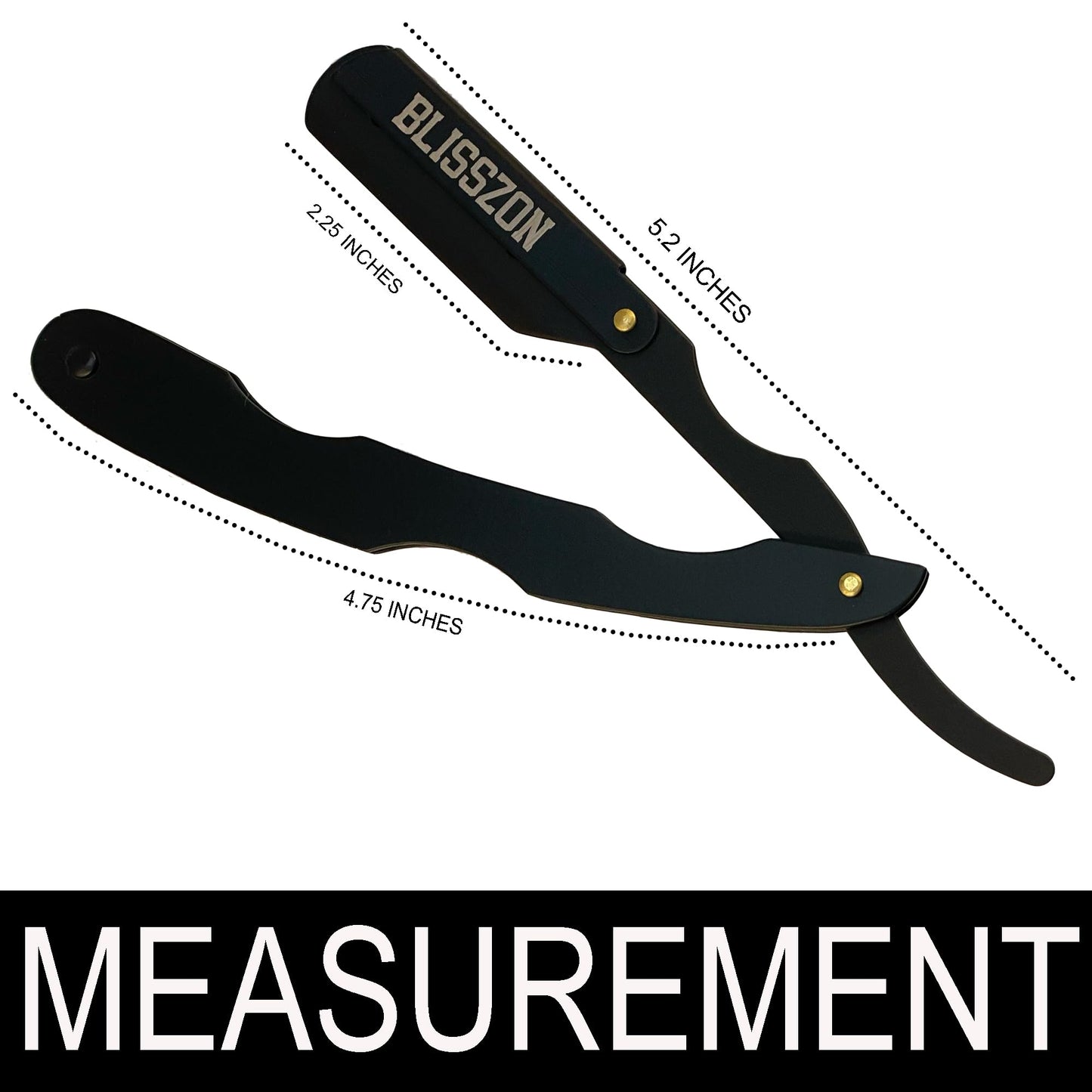 BLISSZON Barber Straight Razor-Premium Quality Satinless Steel Barber Shaving Razors for Men with Leather Pouch &10 Single Edge Blades Beauty and Personal Care BLISSZON