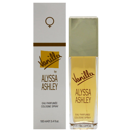 Alyssa Ashley Vanilla - Perfumes for Women and Cologne for Men - Vanilla Fragrance with White Flowers and White Rose Petals - 3.4 oz Cologne Spray Beauty & Personal Care ALYSSA ASHLEY