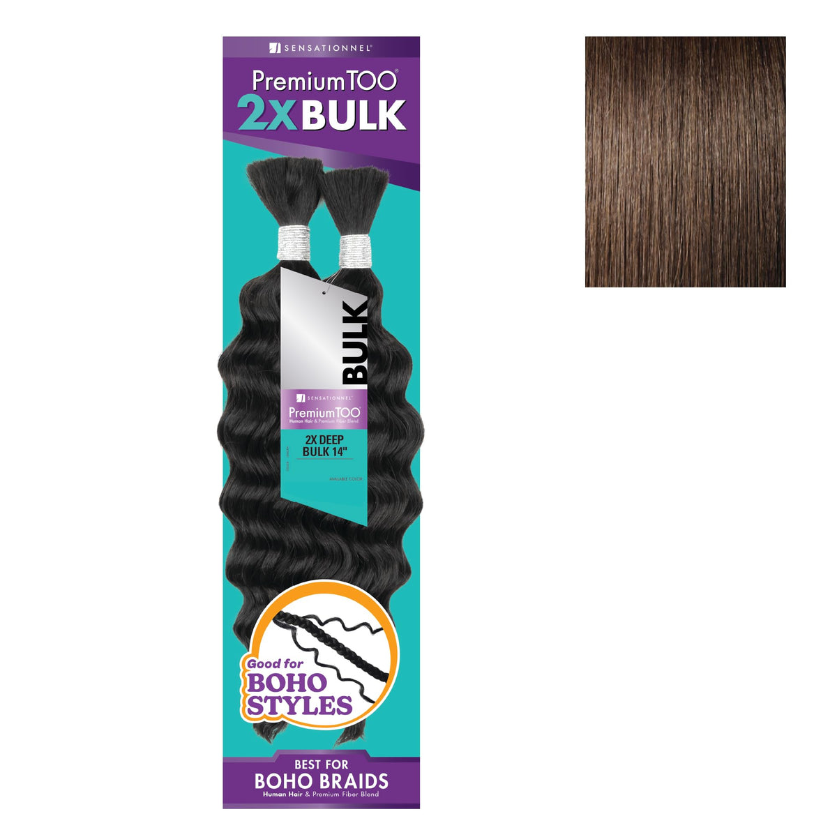 Sensationnel PremiumToo Bulk Weaving-2X Deep,1 Pack 14 inch, 4 MEDBROWN