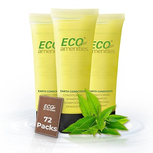 ECO amenities Shampoo Mini Flip-Cap Tubes - 1 fl oz (30 mL), 72 Count - Bulk Mini Shampoo Packs & Hotel Toiletries Bulk & Travel Toiletry Bottles Beauty & Personal Care ECO amenities