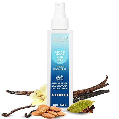 Pacifica Hair Perfume & Body Fragrance Spray Mist - Silver Moon with Vanilla, Almond & Spice - Alcohol-Free, Vegan & Cruelty-Free, 6.5 oz Beauty & Personal Care Pacifica