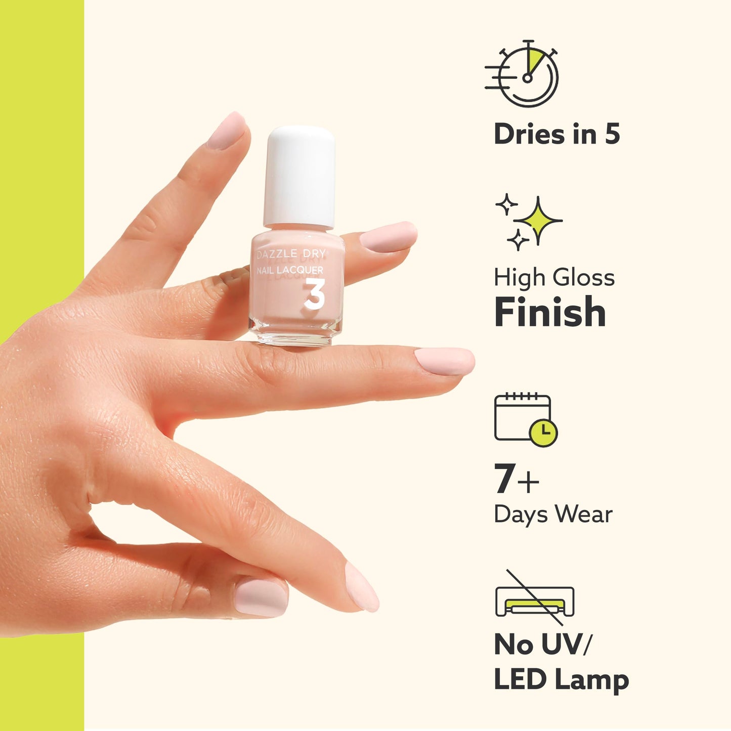 Dazzle Dry Mini Kit 4-Step System – Prima Ballerina Sheer Pink, Perfect French Base, 5-Piece Set for Up to 5 Manicures Beauty & Personal Care Dazzle Dry