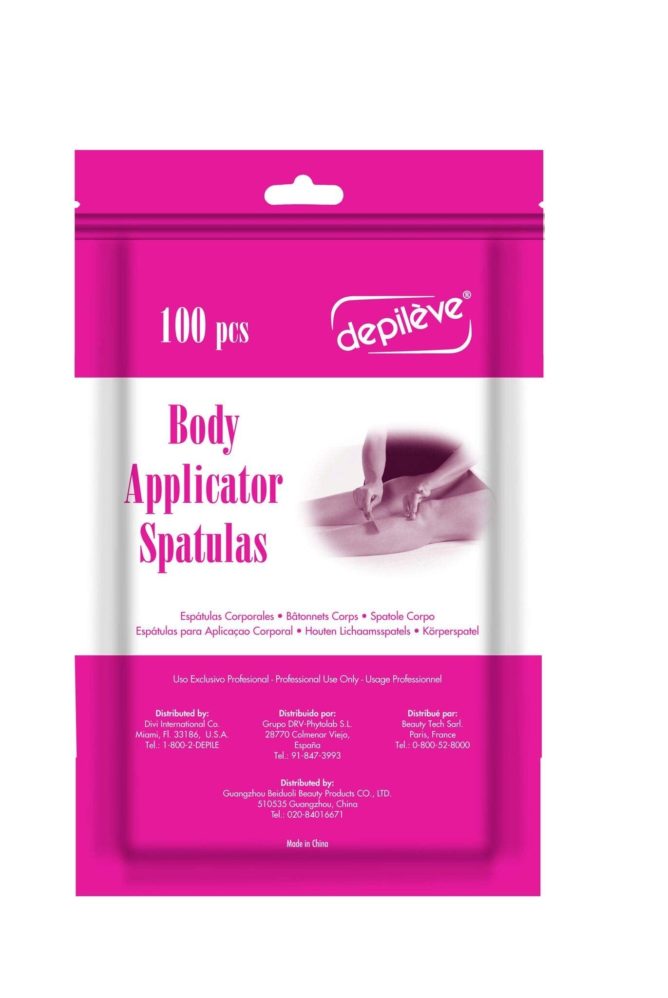 Depileve Wooden Body Applicators - Waxing Applicator Sticks - Box of 100 Beauty and Personal Care Depileve