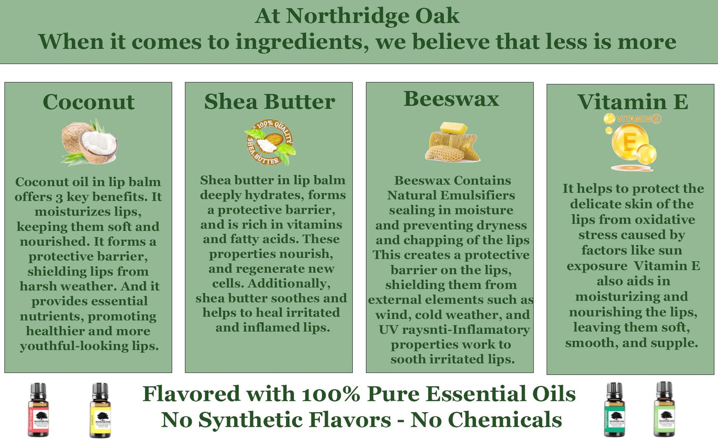Northridge Oak - 100% All Natural Lip Balm - Blood Orange 5 Pack Beauty and Personal Care Northridge Oak