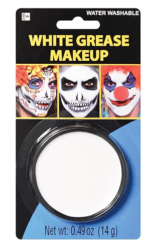 White Grease Makeup - 0.49 oz, 1 Count - Intensely Pigmented, Easy-to-Apply & Long-Lasting - Perfect For Cosplay & Themed Parties Beauty & Personal Care Amscan