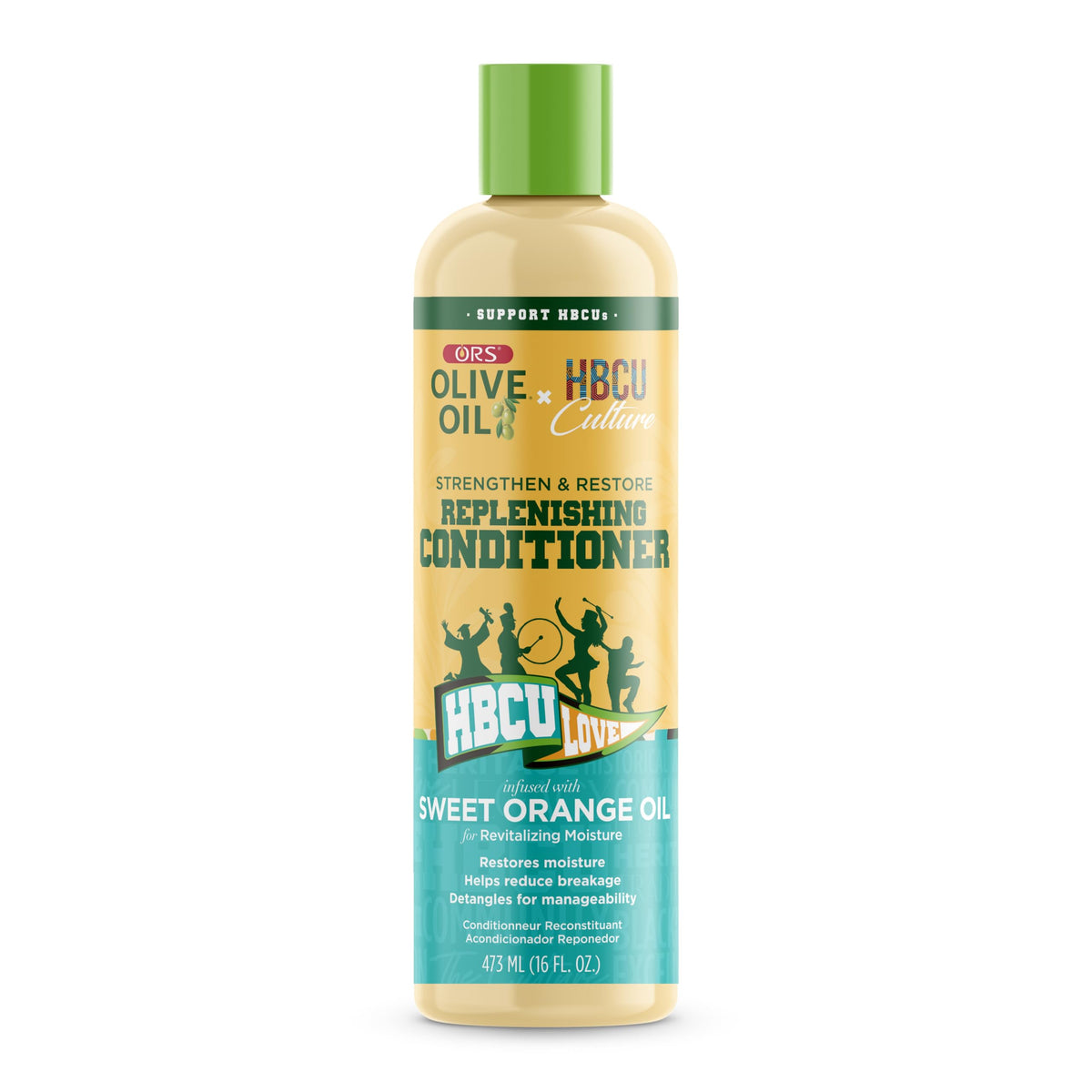 ORS Olive Oil HBCU Replenishing Conditioner with Sweet Orange Oil for Revitalizing Moisture 16.0 Ounces