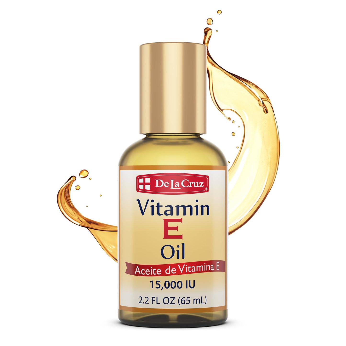 De La Cruz Vitamin E Oil for Skin, Hair, Face, Body and Nails, Vitamina E para la Piel, 15000 IU, 2.2 FL. OZ Beauty & Personal Care De La Cruz