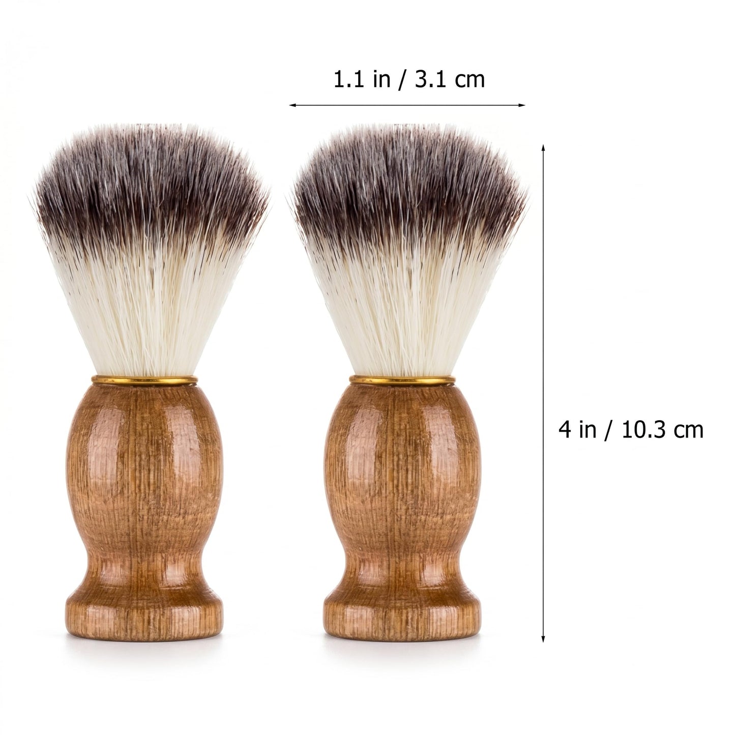 10 Pcs Shaving Brush for Men, Wood Handled Shave Brush for Wet Shave, Beard Grooming Tool for Professional Salon, Soft Bristle Shaving Cream Brush Beauty and Personal Care KALLORY