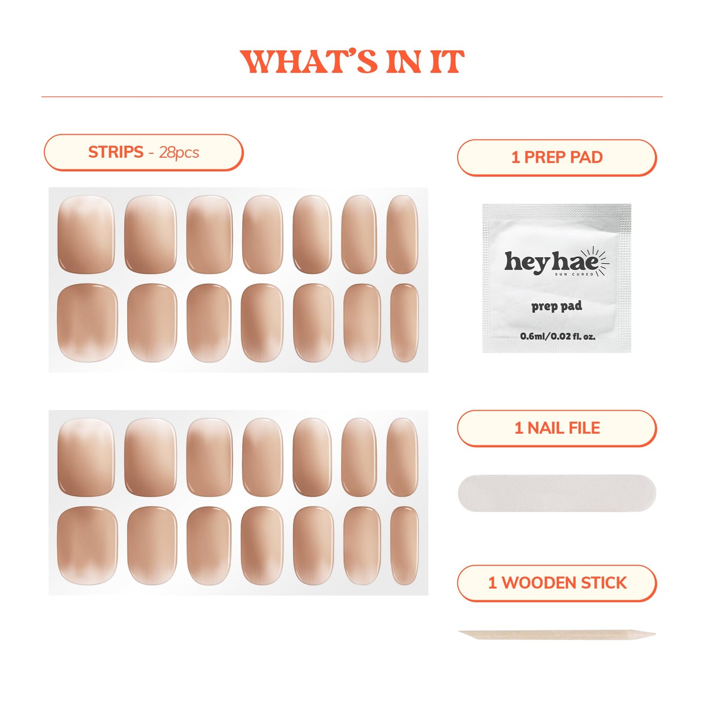 Heyhae Semi Cured Gel Nail Strips | No LED Lamp Needed | Summer, Solid, Blue | Easy Apply & Remove, Salon Quality | Includes 28 Strips, 1 Prep Pads Beauty and Personal Care heyhae