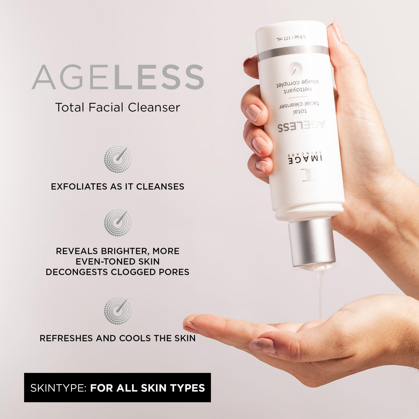 IMAGE Skincare, AGELESS Total Facial Cleanser, Gentle Face Wash for Smoother Revitalized Skin, 6 oz Beauty & Personal Care IMAGE Skincare