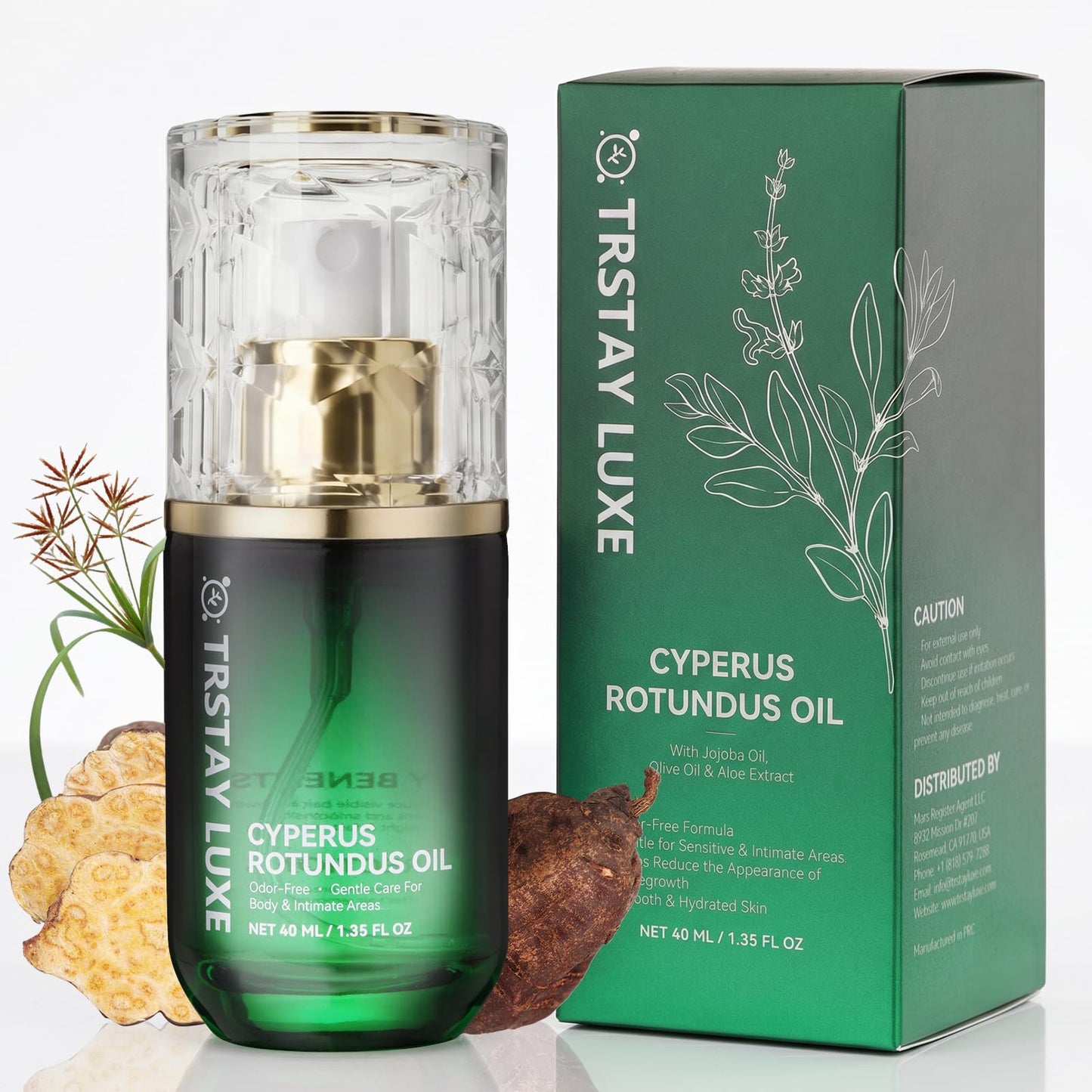 TRSTAY LUXE Cyperus Rotundus Oil Spray, 45% Deodorized Cyperus Complex for Hair Regrowth Appearance Care, Odor-Free Body Oil with Jojoba, Aloe Beauty & Personal Care TRSTAY LUXE