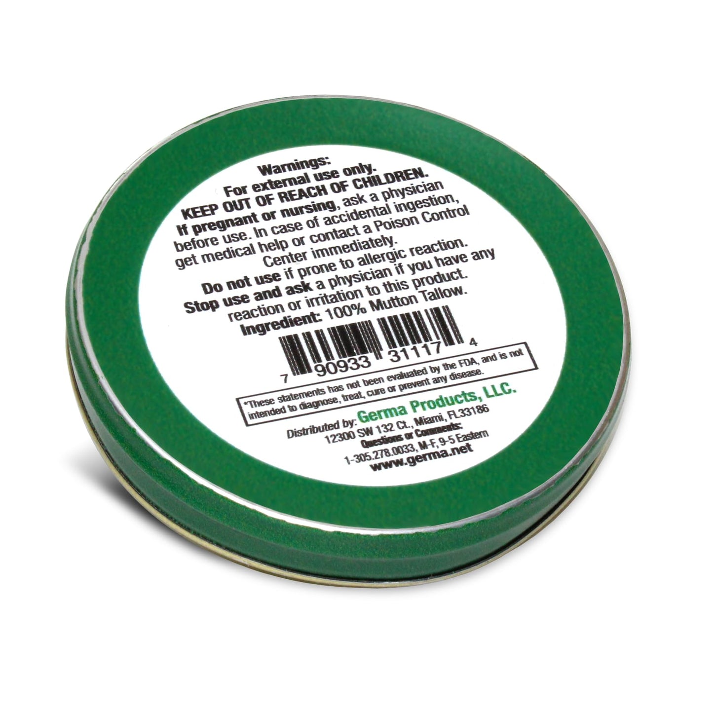 Germa Mutton Tallow Cream - 100% Pure Sebo Flandes Moisturizer for Hands & Sunburn Relief, Adult Skin Care, 0.7oz Beauty and Personal Care Germa