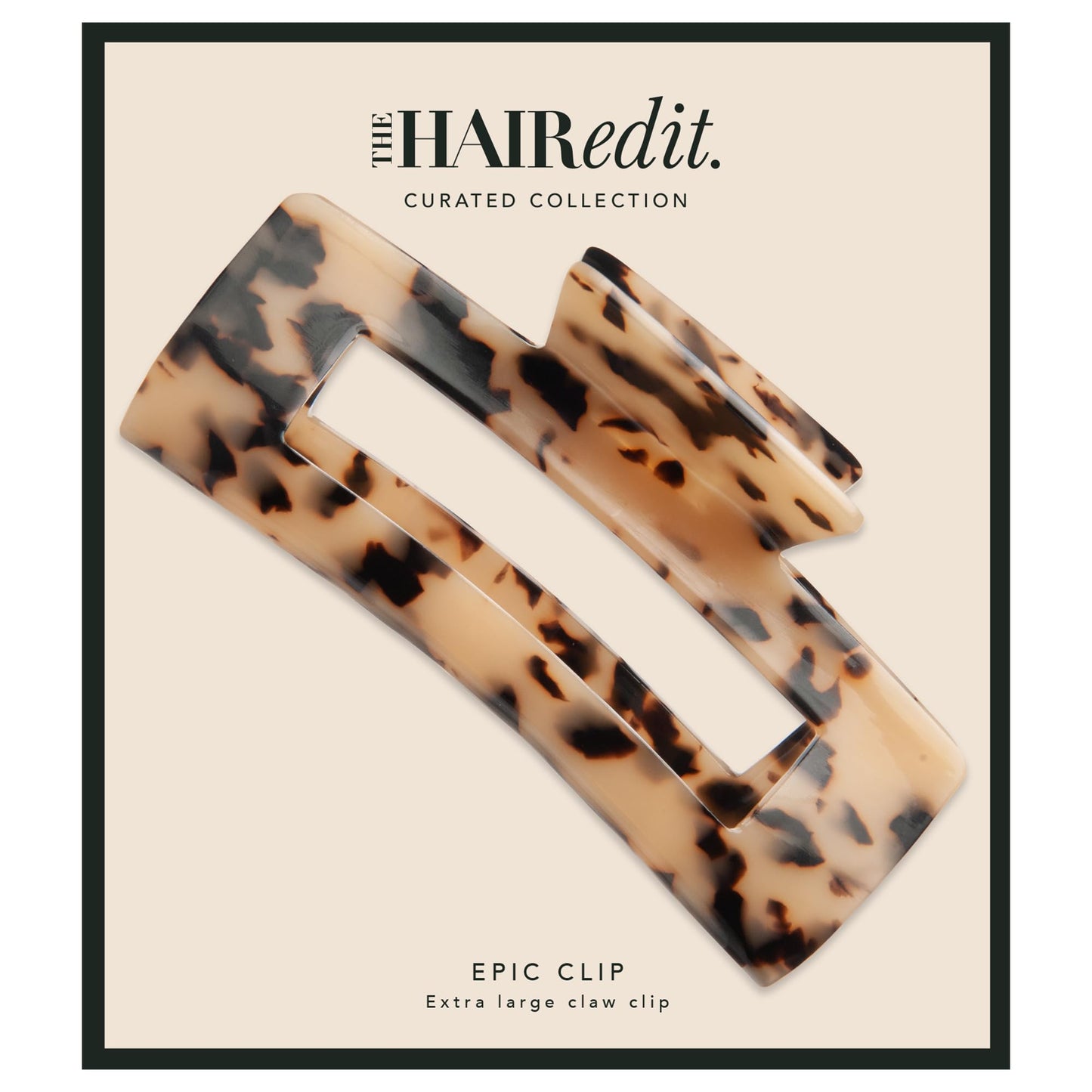 The Hair Edit Epic Clip - Jumbo Hair Claw Clip With A Tortoise Finish Beauty & Personal Care The Hair Edit