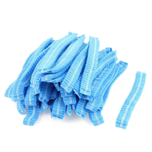 Ruilogod Fabric Elastic Band Lady Bathing Shower Cap Bath Hat 100pcs Blue (id: fd8 907 a3f 632 3c6 Beauty and Personal Care Ruilogod