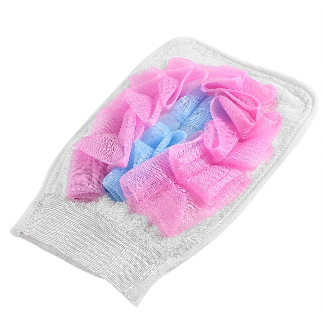 Ruilogod Mesh Pouf Nylon Dual Side Exfoliating Shower Bath Glove Cleaner Pink (id: 406 574 f98 bb1 34a Beauty and Personal Care Ruilogod