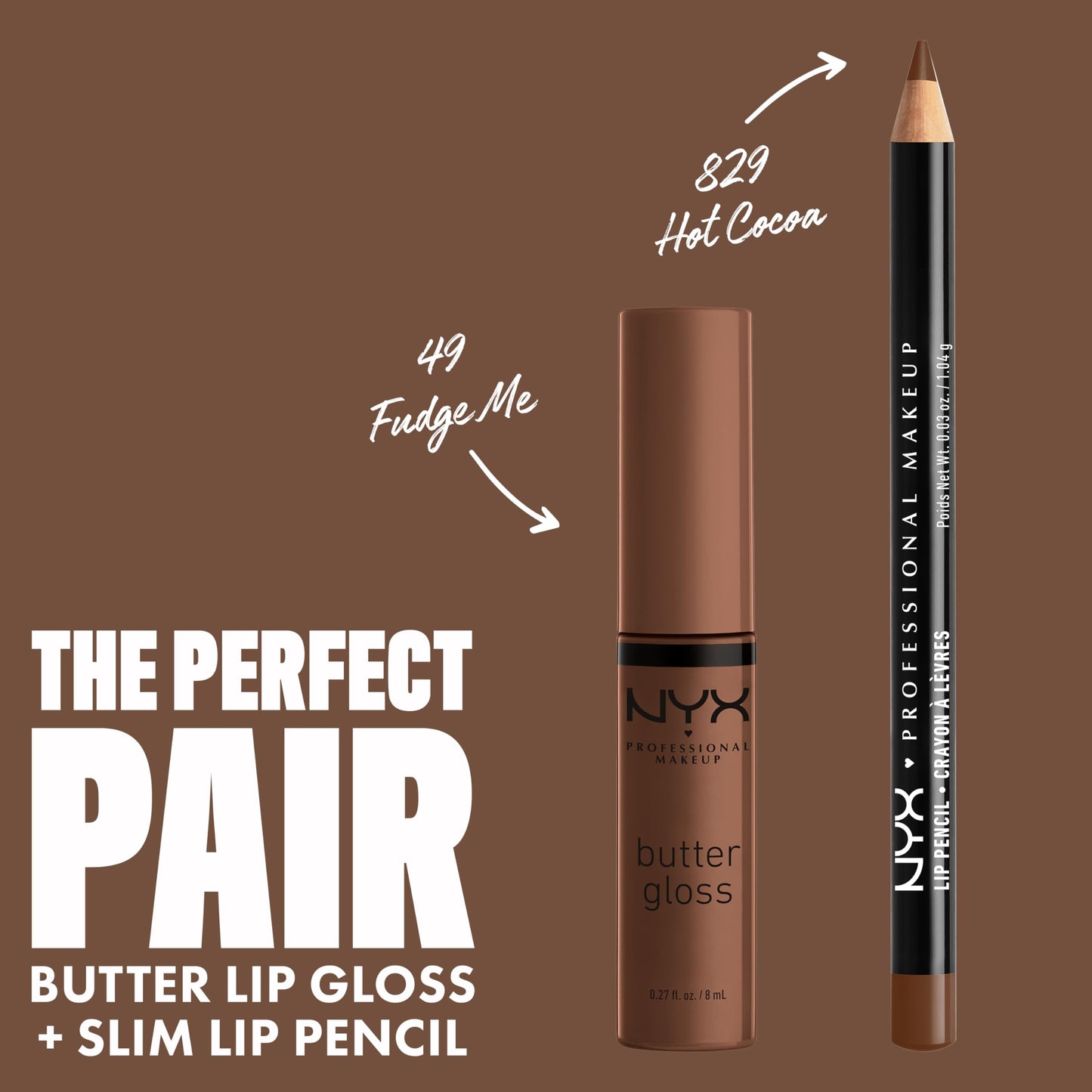 NYX PROFESSIONAL MAKEUP Butter Gloss Brown Sugar, Non-Sticky Lip Gloss - Fudge Me (Warm Brown) Beauty & Personal Care NYX PROFESSIONAL MAKEUP