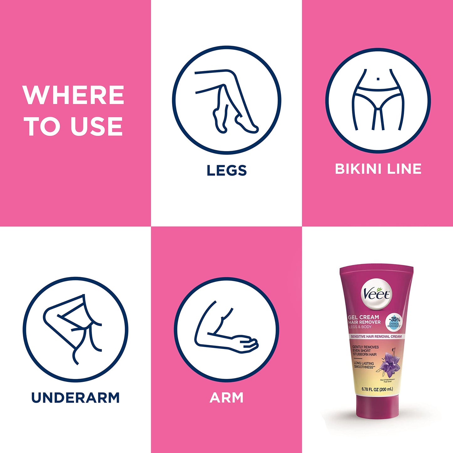 Veet Botanic Inspirations Gel Cream Legs & Body, 6.78 oz Beauty & Personal Care Veet