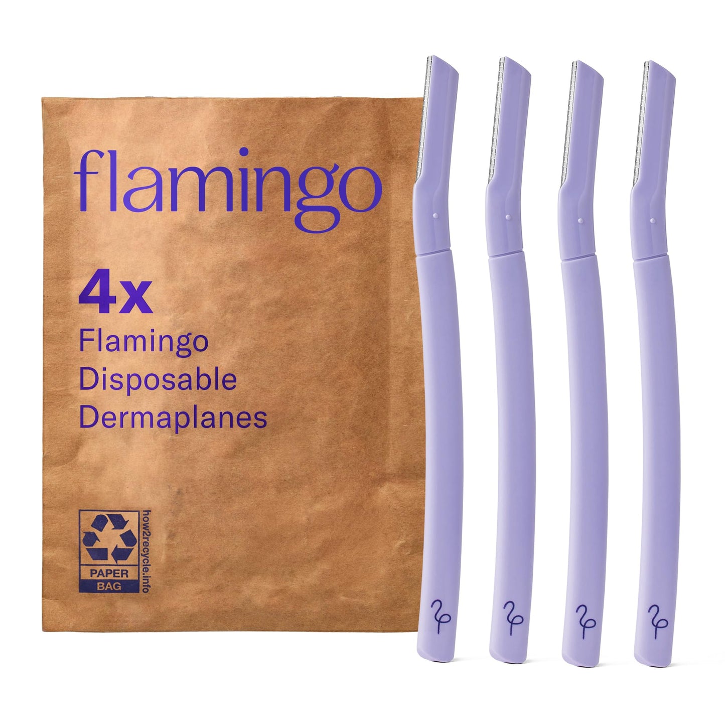 Flamingo Dermaplane Razor, Face Razors for Women, Disposable, 1 count, Pack of 4 Beauty and Personal Care Flamingo