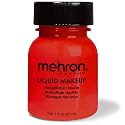 Mehron Makeup Liquid Makeup | Face Paint and Body Paint Perfect for Halloween, Cosplay I Air Brush Compatible Body Paint (1 oz) (RED) Beauty & Personal Care Mehron