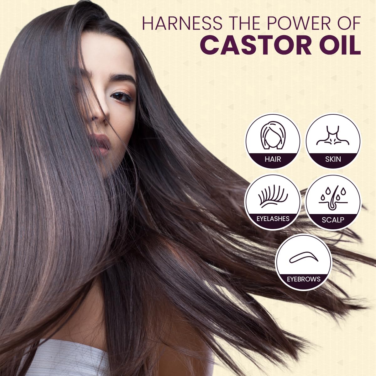 Viva Doria Organic Castor Oil, 4 Fl Oz | Virgin, Cold Pressed, Hexane-Free, Vegan | Nourishing Hair & Skin Care | Eyelash & Brow Serum | Glass Bottle Beauty & Personal Care Viva Doria