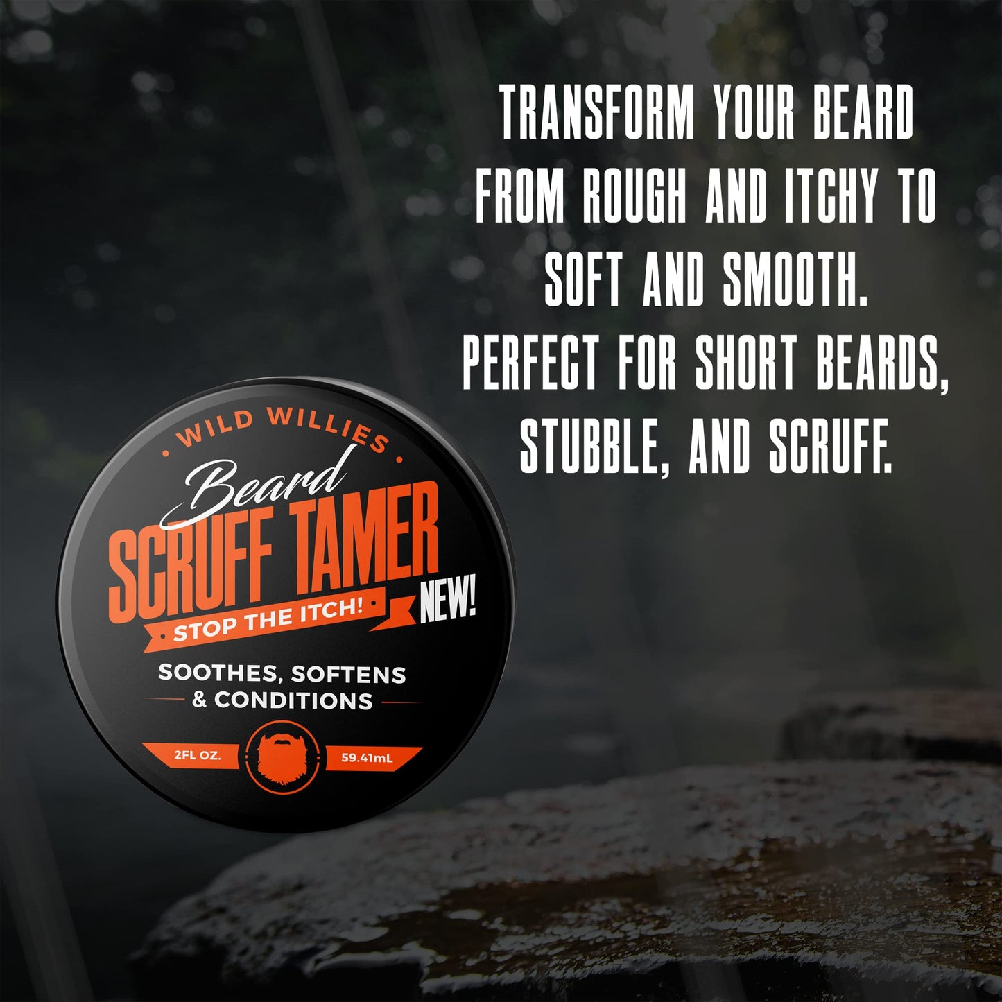 Wild Willies Beard Cream - Scruff Tamer for Short Beards & Stubble, Soothes & Nourishes with Green Tea Extract & Aloe Vera Gel Beauty and Personal Care Wild Willies