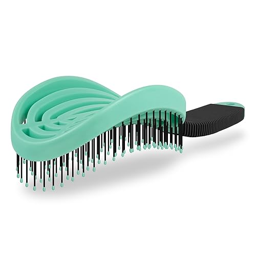 NuWay 4HAIR DoubleC U.S. Patented Double Curved Detangling Brush is Hair Dryer Safe (Mint Green) Beauty & Personal Care NuWay 4Hair