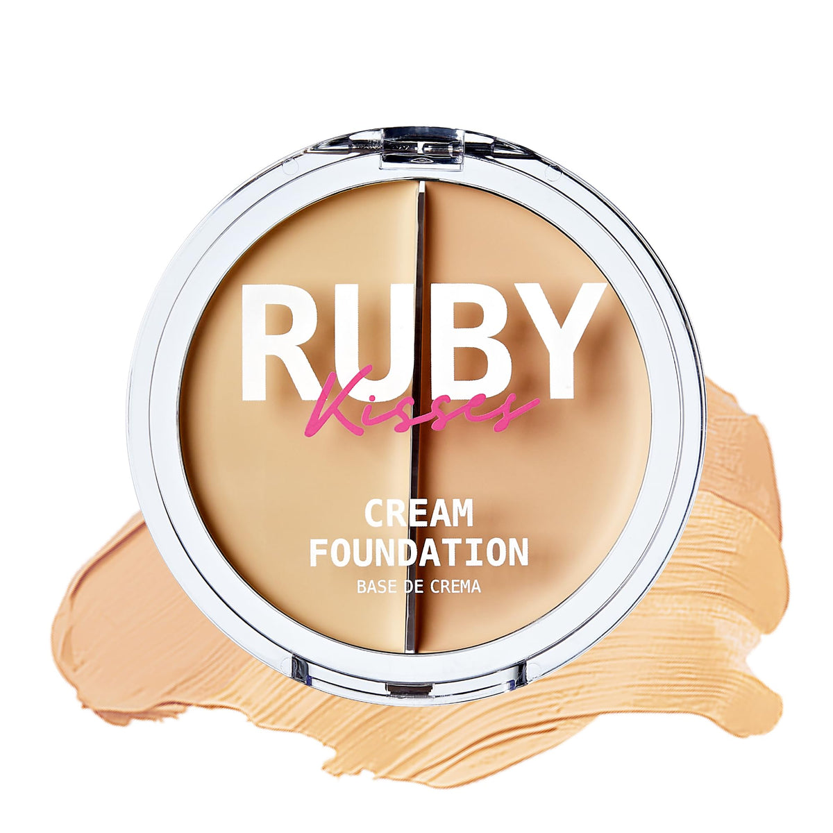 Ruby Kisses Cream Foundation 3D Face Creator 2-Color Foundation and Concealer, 12 Hour Wear Long Lasting, Medium to Full Coverage (Level 1) Beauty & Personal Care Ruby Kisses