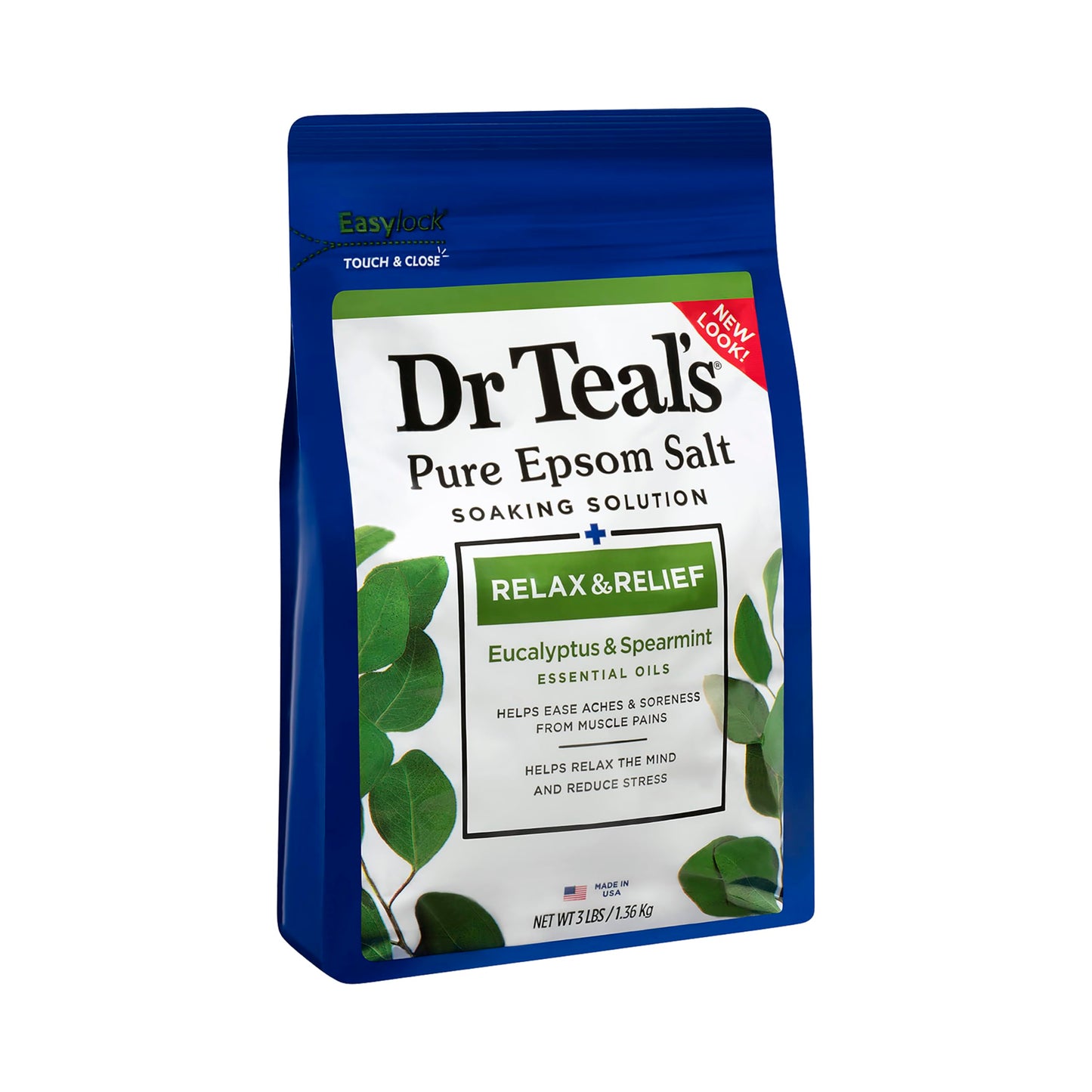 Dr Teal's Epsom Salt Soaking Solution with Eucalyptus Spearmint, 48 Oz Beauty and Personal Care Dr Teal's