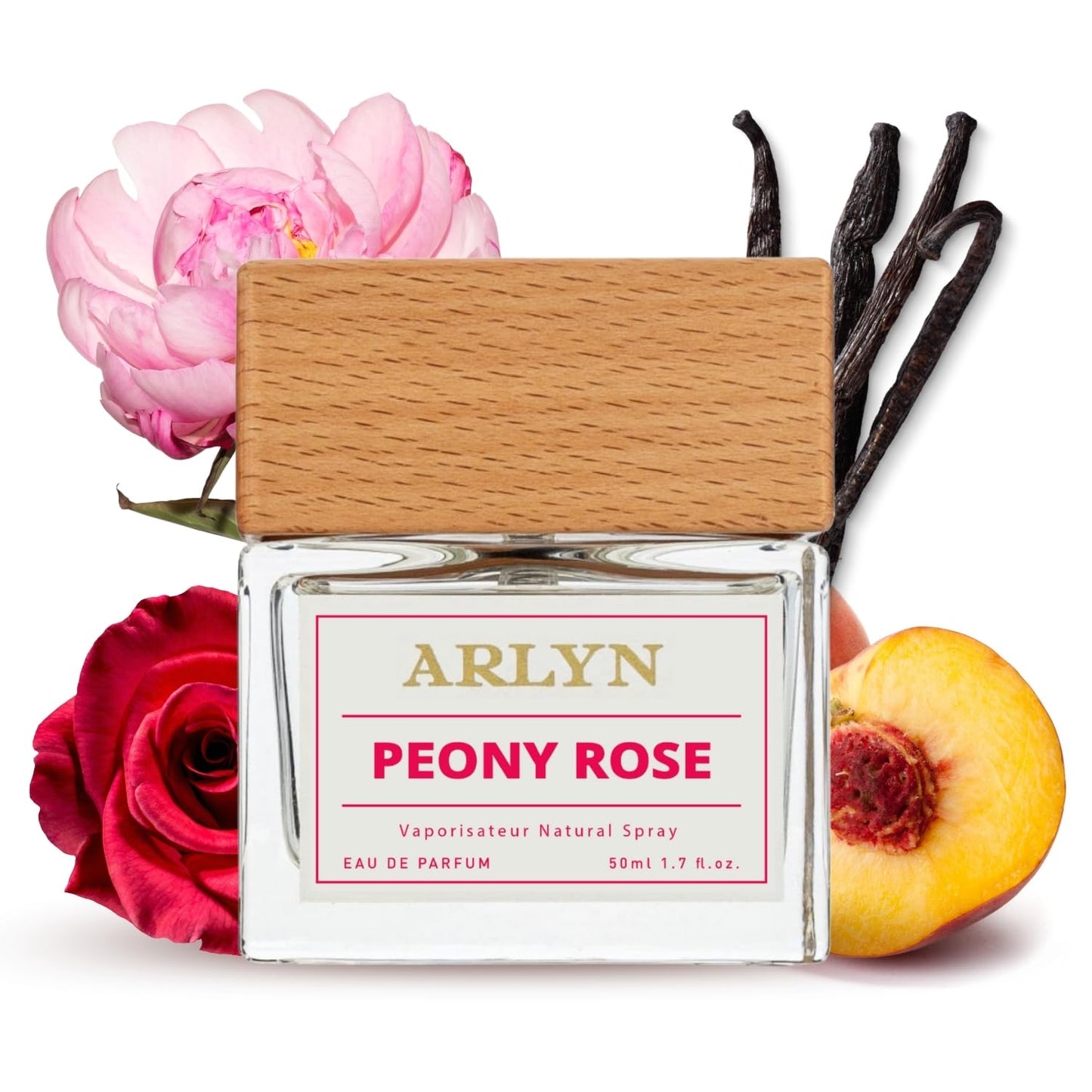 ARLYN Peony Rose Eau de Parfum, Peach-Rose-Vanilla, Long-Lasting Perfume for Women, Vegan, Cruelty Free, Made In USA - 50 ml | 1.7 FL Oz Beauty & Personal Care ARLYN BY BELLEVUE PARFUMS