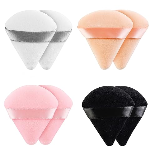 8 Pieces Triangle Powder Puff Face Soft Triangle Makeup Puff Velour Cosmetic Foundation Blender Sponge Beauty Makeup Tools Beauty & Personal Care MMQ