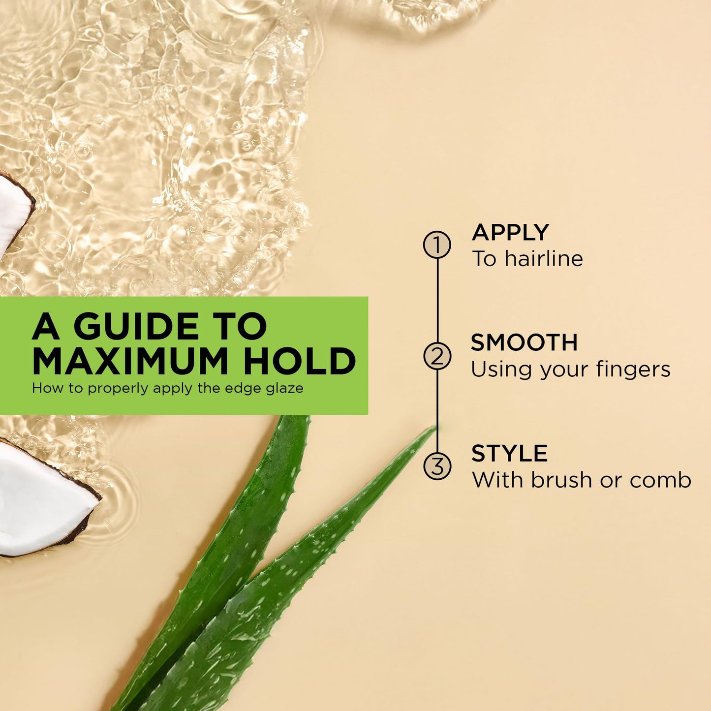 African Pride Moisture Miracle Smooth Edge Glaze - Maximum Edge Control & Hydration, Non-Flaking Edge Gel | Natural Ingredients, Coconut & Aloe Water Beauty & Personal Care African Pride