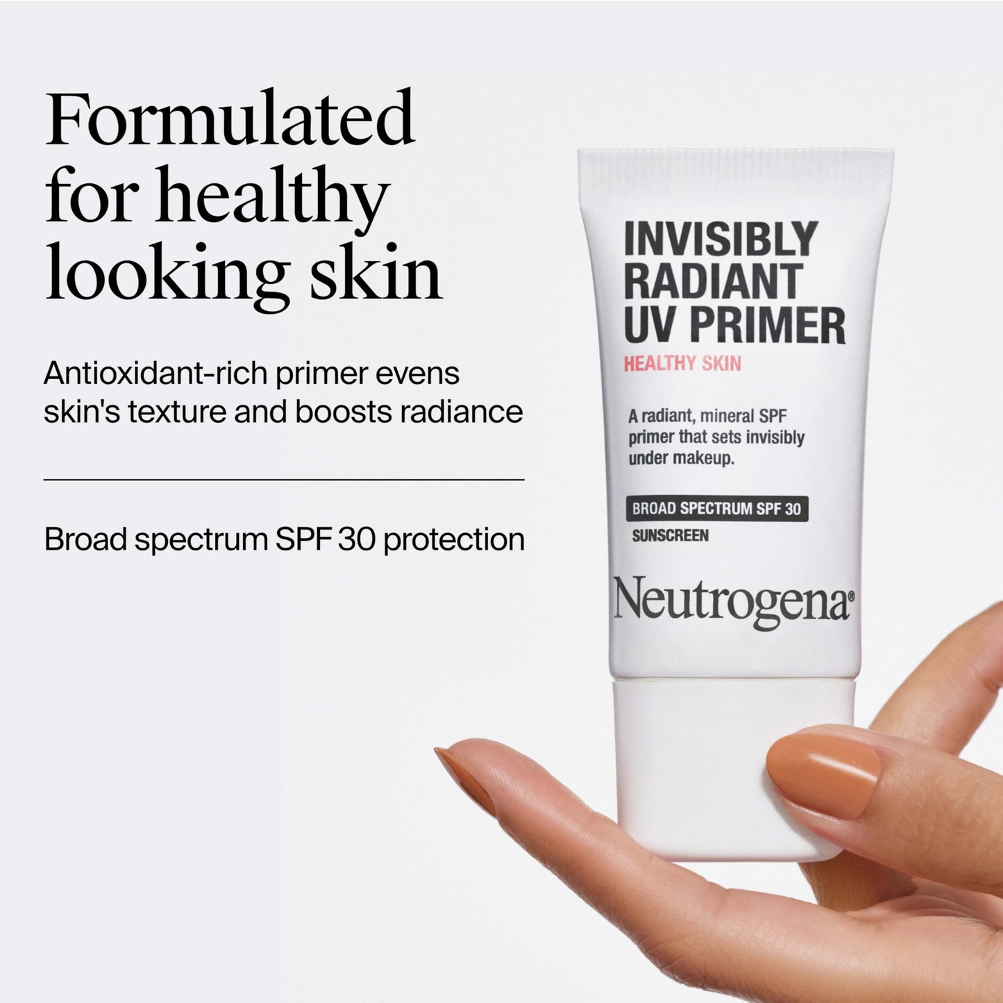 Neutrogena Healthy Skin Invisibly Radiant UV Face Primer with SPF 30, Mineral Sunscreen Makeup Primer, Broad Spectrum SPF 30, Suitable for All Skin Beauty & Personal Care Neutrogena