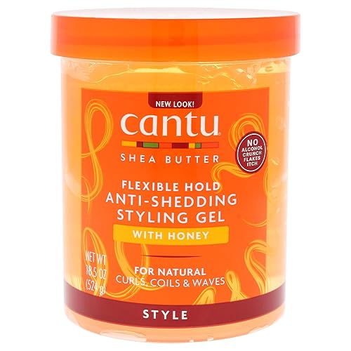 Cantu Anti Shedding Styling Gel with Honey - Flexible Hold for Unisex - 18.5 oz Gel Beauty & Personal Care Cantu
