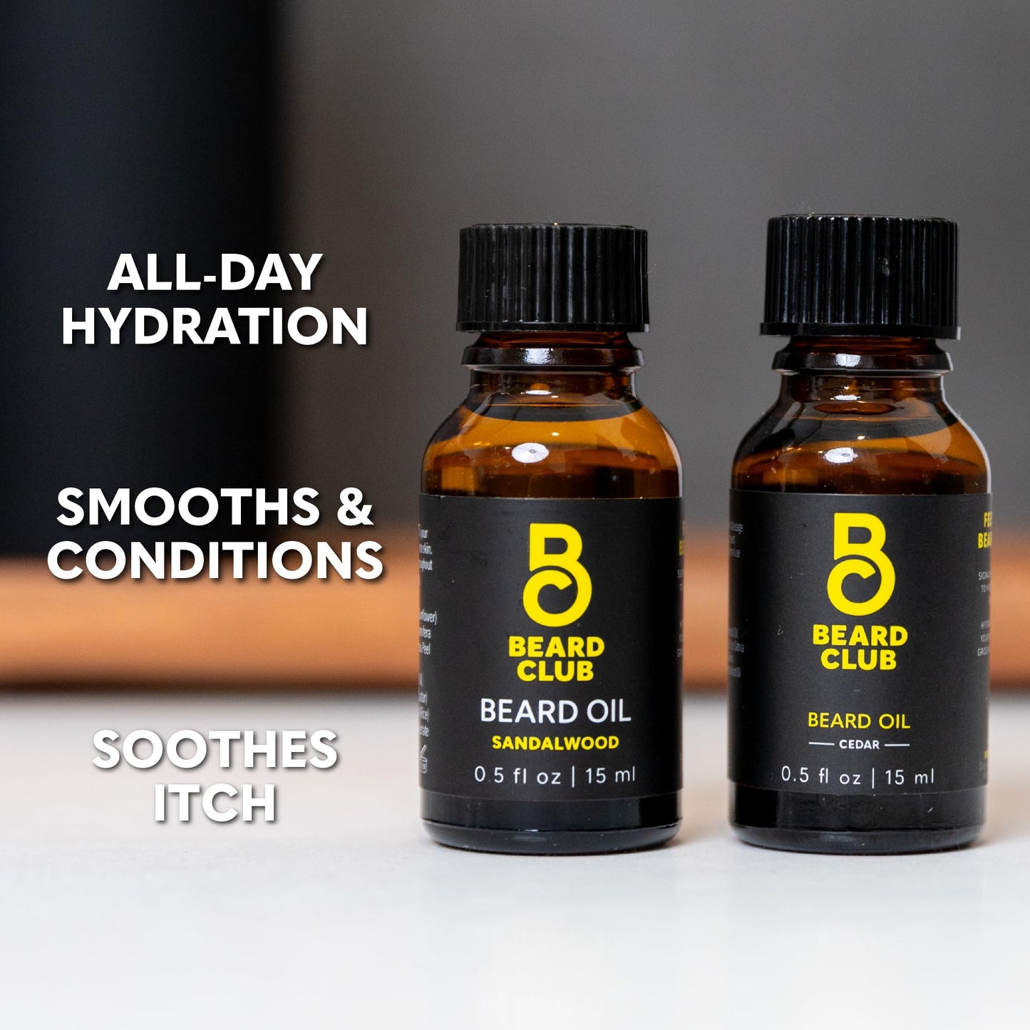 The Beard Club Duo Pack: Premium Cedar & Sandalwood Beard Oils for Men - Natural Moisturizer, Conditioner - Hydrates, Softens, Strengthens Hair Beauty and Personal Care The Beard Club