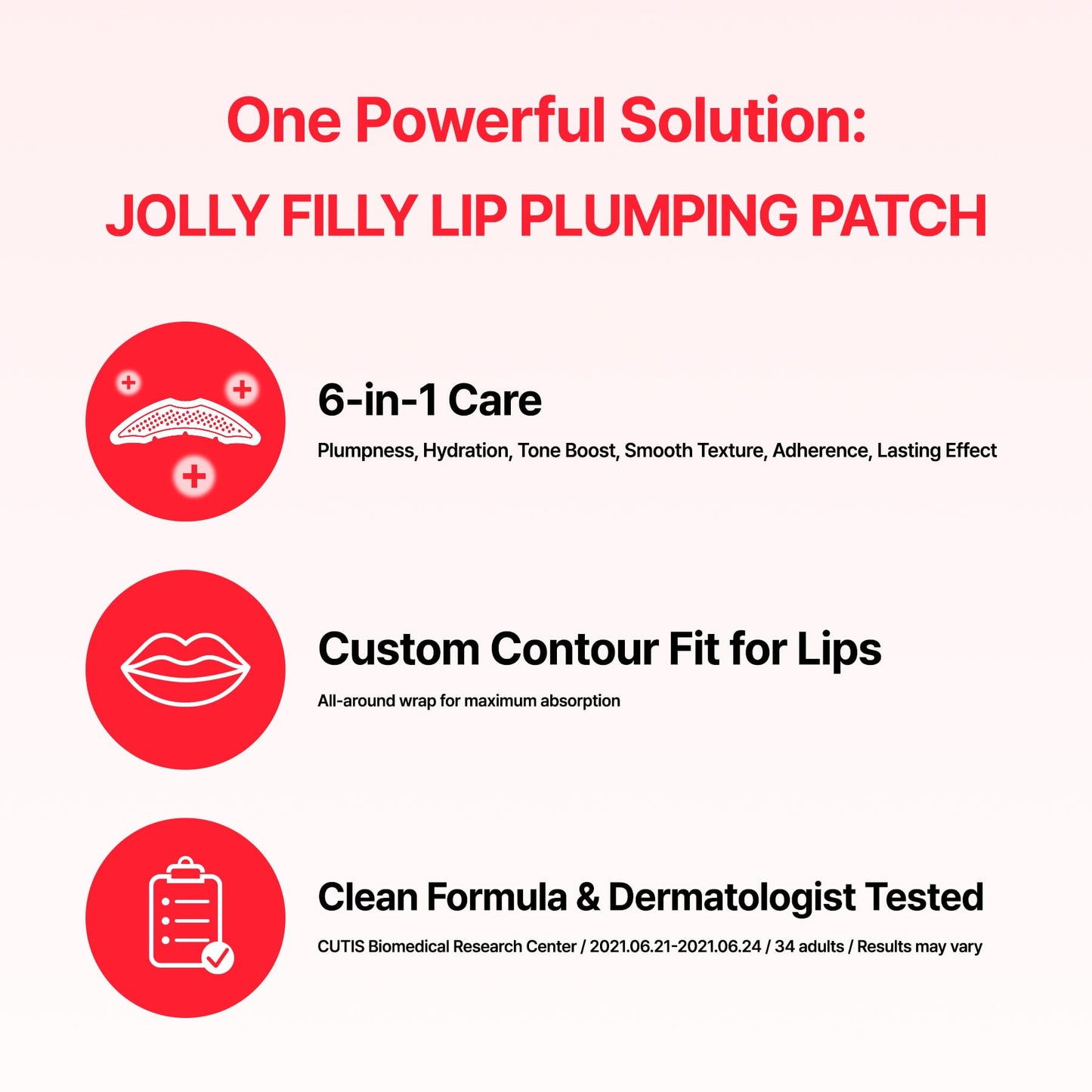 ACROPASS Jolly Filly Lip Patch, Helps Improve the Look of Smooth, Moisturized Lips, 30Minute Hydrating Lip Care with Cayenne Fruit Extract (2 Patches) Beauty and Personal Care Acropass