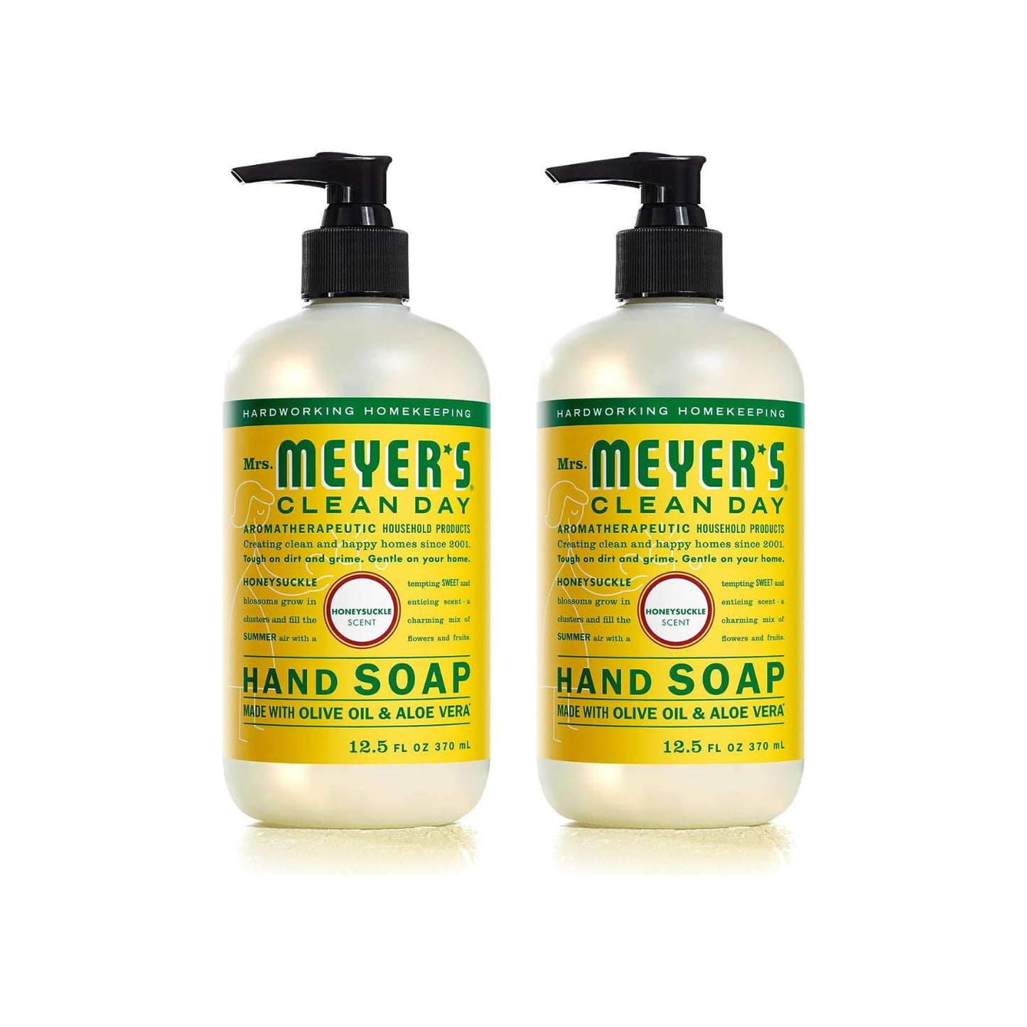 Mrs. MEYER'S Clean Day Hand Soap, Made with Essential Oils, Honeysuckle, 12.5 Fl oz (Pack of 2) Beauty & Personal Care Mrs. MEYER'S