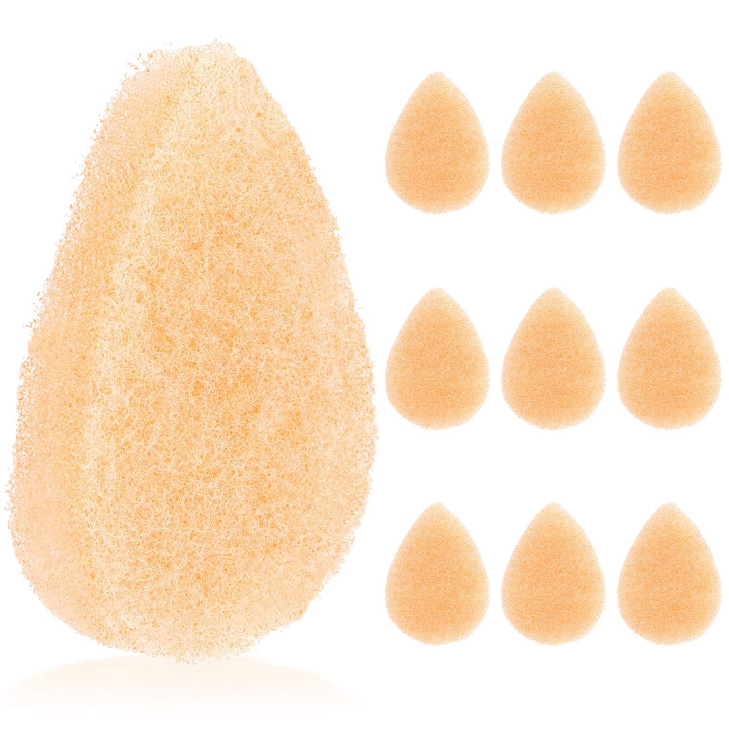 IMPRESA Face Scrubber Exfoliator Sponges - Regular Puff - Natural Medical-Grade Foam - 10 Pack Reusable Exfoliating Pads - Deep Cleanse & Dead Skin Beauty & Personal Care IMPRESA